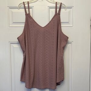 Elegant Mauve Lace Camisole